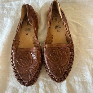 Handcrafted Brown Leather Women's Shoes